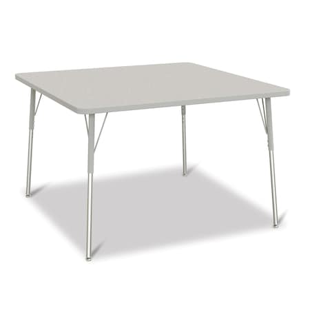 Jonti-Craft Berries Square Activity Table, 48 in. x 48 in., A-height, Freckled Gray/Gray/Gray 6418JCA000